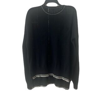 LAMB by Gwen Stefani Lightweight Black High Low Two Pockets Sweater Size P/S